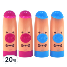 미소로 돼지싸인펜12색 64x160mm, 핑크, 하늘, 20개