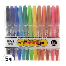 Bluemato 12色馬克筆 W-120, 混合顏色, 5個