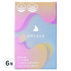 잠백이 프로바이오틱스 유산균 30p, 6개, 60g