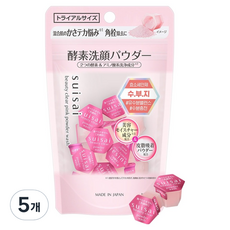 수이사이 뷰티 클리어 핑크 파우더 워시 15p, 21g, 5개