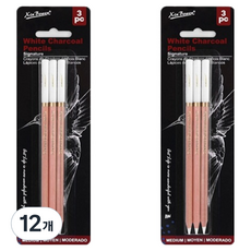 XIN BOWEN 白色繪圖鉛筆 3入, B, 12個