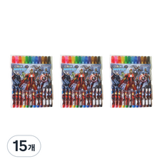 마블 남아용 아이언맨 헐크 토르 캡틴 아메리카 12색 사인펜, 혼합색상, 15개
