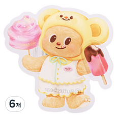 델리 버터베어 스피너 스마트톡, 버터베어 아이스크림, 6개