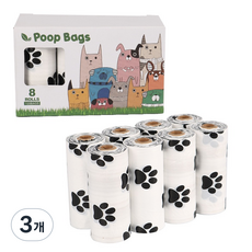 플래닛풉 풉백 배변봉투 120p, 화이트, 8개입, 3개