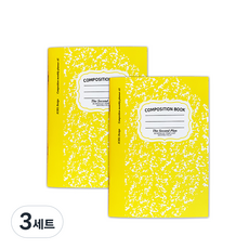 아이씨엘디자인 컴포지션 먼슬리 세컨 플래너 2P 세트, 엘로우, 3세트