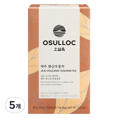 오설록 제주 화산 우롱차 티백, 1.8g, 20개입, 5개