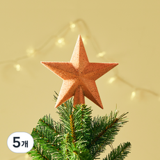 크리스마스 스타 토퍼 트리장식 꼭대기 장식, 핑크, 5개
