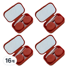 헬씨닷 배색 칼라 영문 렌즈통, 오렌지, 16개