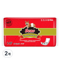 DONO 수컷강아지 매너패드, 초소형, 14개입, 2개 초소형, 14개입, 2개