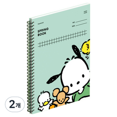 모트모트 스프링북 노트, 스퀘어드 포차코, 2개