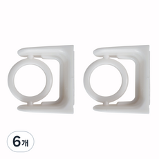 免鑽孔窗簾桿支架 3 x 4.5 x 5 cm, 單一顏色, 6個