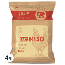 대주 꼬꼬닭 육계용 펠렛 사료, 1.5kg, 4개