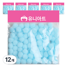 유니아트 1000 퐁퐁 12mm, 하늘, 12개