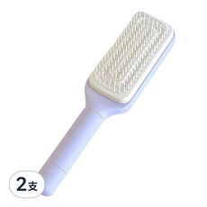 旋轉直髮梳, 2支, 紫色