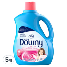 다우니 미국산 울트라 섬유유연제 에이프릴 프레쉬 본품, 3.06L, 5개