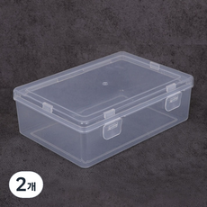 벤프 Case 포카 잠금 보관함 소형, 투명, 2개
