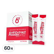 식스스텝 반려동물 크릴추출분말 영양제, 혈액순환, 2g, 60개