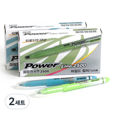 JAVAPEN Power Line螢光筆系列 溫和卡其+藍色, 卡其色+藍色, 2套