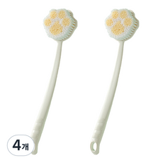 언헤브 고양이 모양 샤워 바디 브러쉬, 화이트, 1개입, 4개