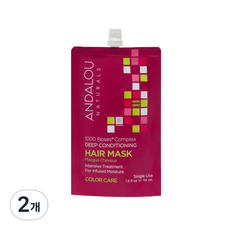Andalou Naturals Cheon Songyi 玫瑰護色深層調理髮膜, 44ml, 2個