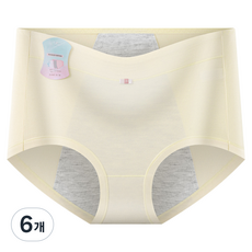 KOVIRA 깔끔한 방수 팬티 옐로우, 2XL, 6개, 1개입