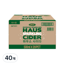 오케이에프 하우스 사이다 제로슈가, 40개, 500ml