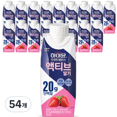 하이뮨 프로틴 밸런스 액티브 딸기, 250ml, 54개
