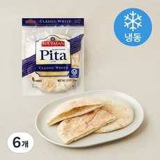 투파얀 클래식화이트 피타브레드 6개입 (냉동), 340g, 6개