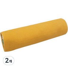 HINOKI ART 頂級扁柏方塊型顆粒刺繡枕, 黃色, 2個