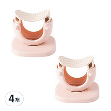 바이두루 욕실 다용도 접착식 거치, 핑크, 4개