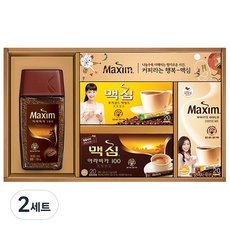 맥심 커피 선물세트 52호, 아라비카 100g + 아라비카믹스 20개입 + 모카믹스 20개입 + 화이트믹스 20개입, 2세트