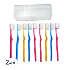 大永 牙科牙刷 一般細軟毛 隨機出貨 9入 + 牙刷盒, 2套