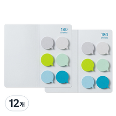 모던앳 6색 말풍선 점착 메모지, 블루, 12개, 180개입