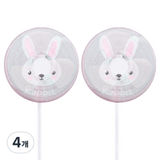 더자카 캐릭터 선풍기 안전망 M, 토끼, 4개