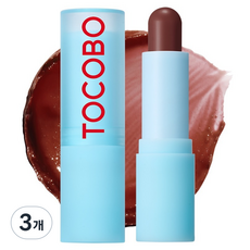 토코보 글래스 틴티드 립밤, 017 초코 잼, 3.5g, 3개