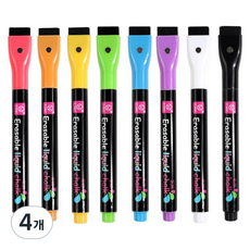 TUCO.B Fine Window黑色磁性白板筆 8種組, 紅色, 橘色, 黃色, 綠色, 藍色, 紫色, 黑色, 白色, 4個