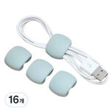 Dareumiya 旅行用電線整理扣環, 薄荷綠, 16個