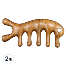 Shopping Sprint 木製頭髮頭皮刮痧按摩梳 05, 2個, 單一顏色