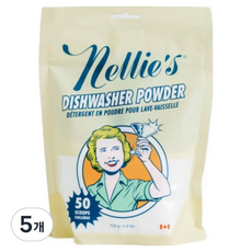 넬리 자동 식기세척기 세제 리필파우치, 726g, 5개