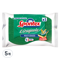 스폰텍스 L'ORIGINALE 클래식 스타일 스크럽 스펀지, 5개, 1개입
