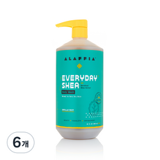 알라피아 에브리데이 시어 바디워시 바닐라 민트, 950ml, 6개