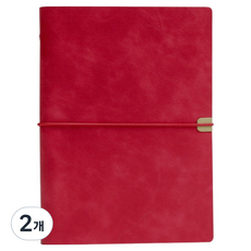 Khohimo 筆記本 商務用 A5 日記本 防水 手帳 5W0455, 紅色, 2個