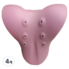 셀리빙 바른자세 C자형 목베개 핑크, 4개