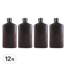 扁平補充空瓶 500ml, 12個, 棕色