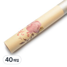 圖案花朵包裝紙, 銀, 40入