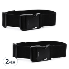 Market Plan 多用途長度可調固定束帶 2入組, 2套, 黑色