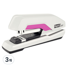 Rapid 全平面訂書機 S27, 白色+粉紅色, 3個