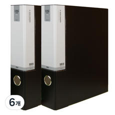 마이다스 D링 합지 바인더 파일 인덱스형 5cm 3공 A4, 흑색, 6개
