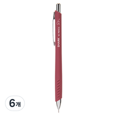 문화연필 샤크 샤프 드라이드 로즈, 6개, 0.5mm