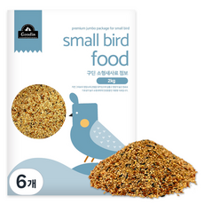 구딘 소형 새 사료 점보, 2kg, 6개